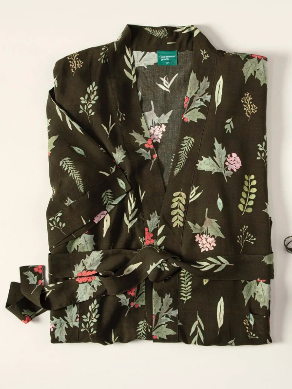 Uncommon Goods Birth Month Flower Robe, December - M/L